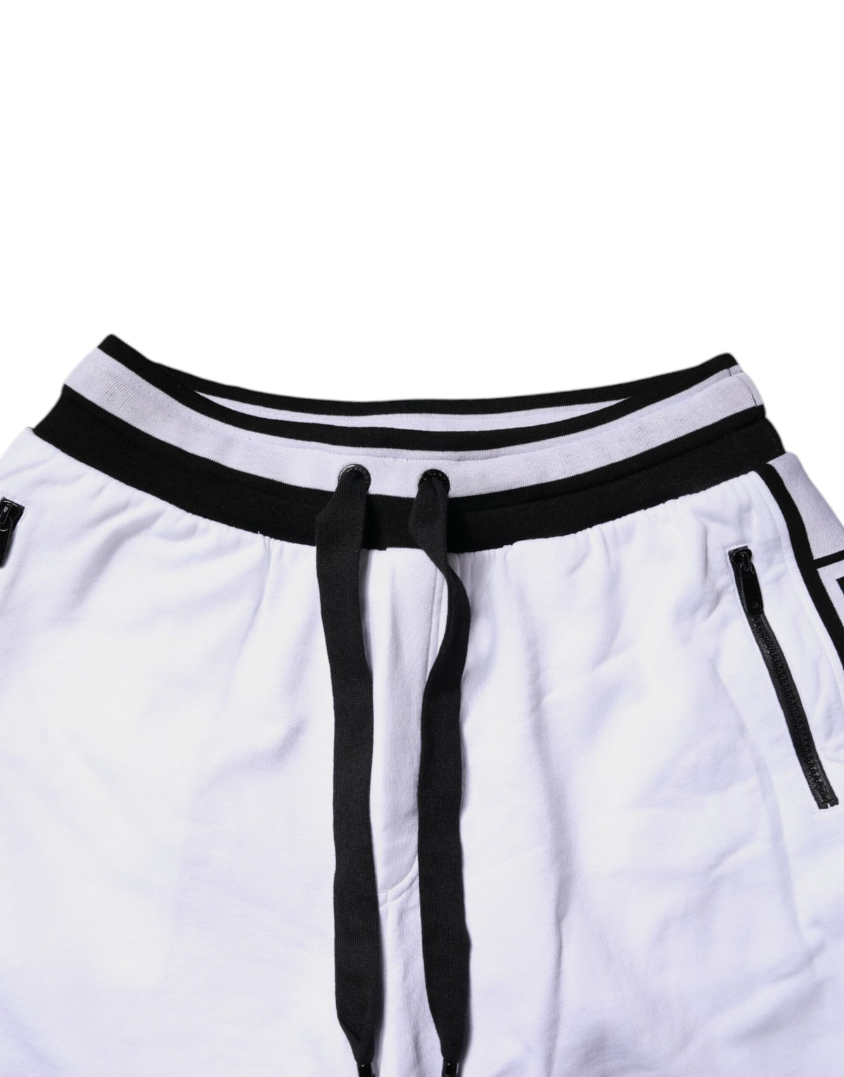 Pantalon de survêtement en coton noir et blanc à plusieurs épaisseurs de Dolce &amp; Gabbana