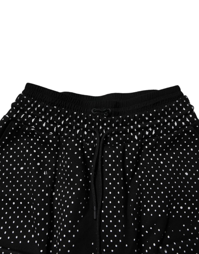 Dolce &amp; Gabbana zwarte cargo joggingbroek met stippen en strepen