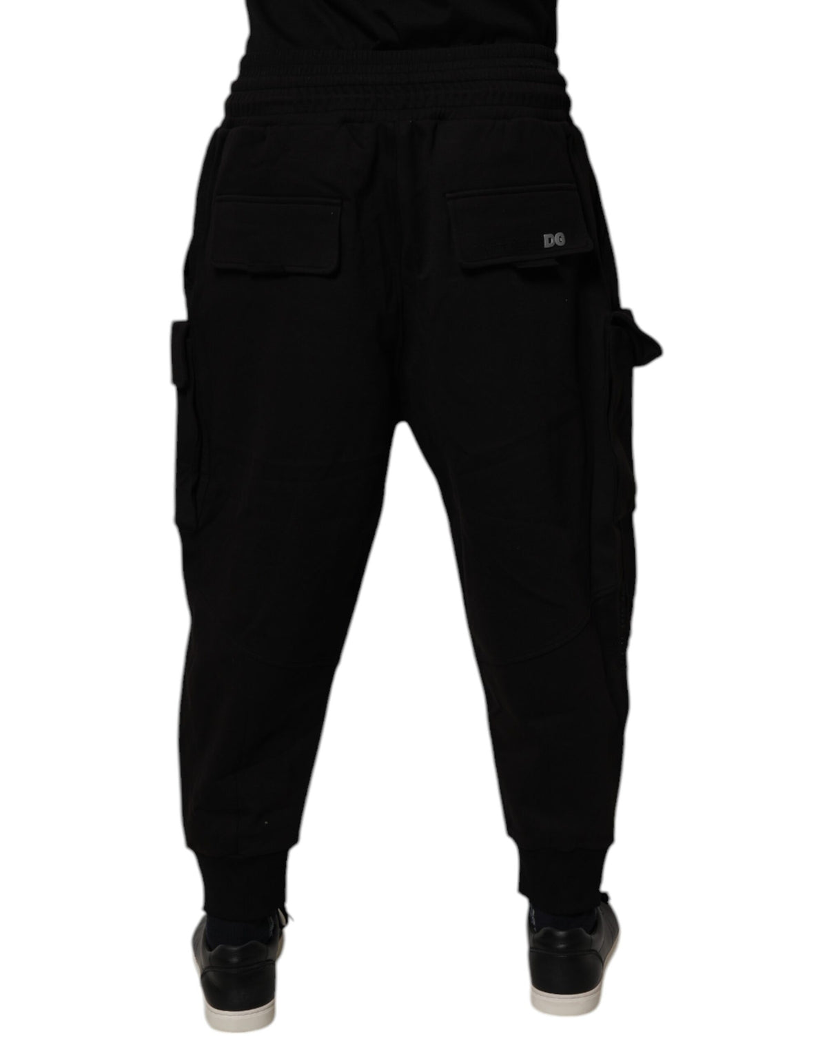 Pantalon de jogging cargo en coton noir pour homme Dolce &amp; Gabbana