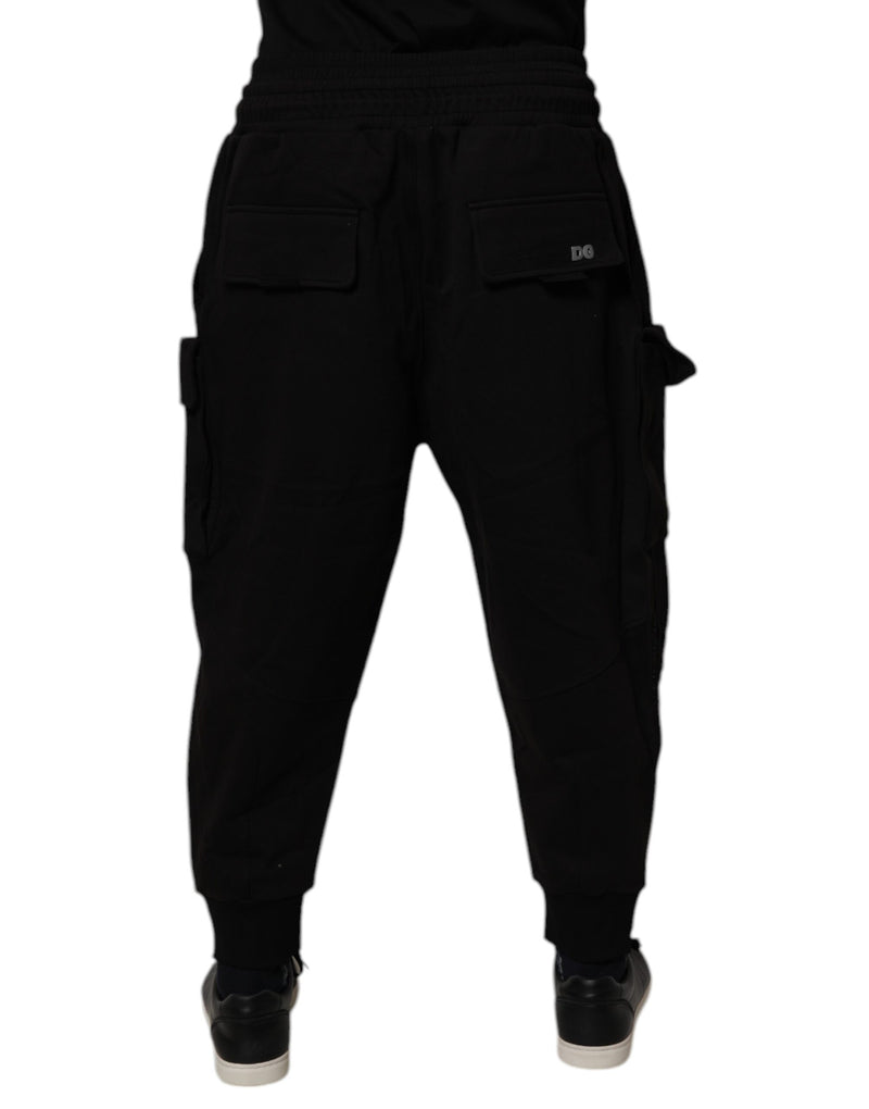 Dolce &amp; Gabbana zwarte katoenen cargo joggingsbroek voor heren