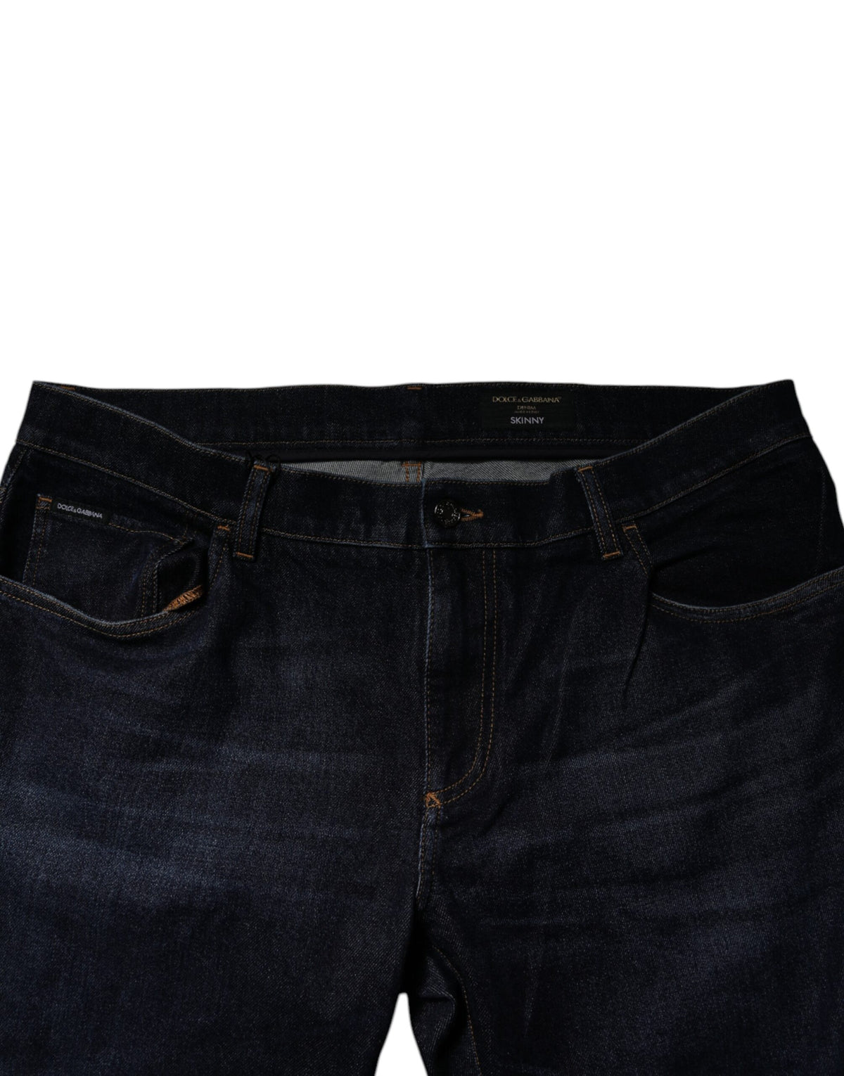 Jeans skinny en coton extensible bleu foncé de Dolce &amp; Gabbana
