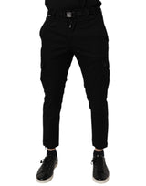 Jeans cargo skinny en coton extensible noir de Dolce &amp; Gabbana