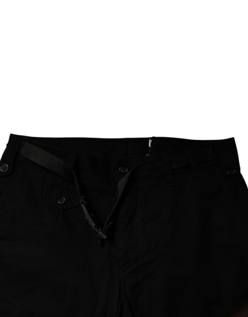 Dolce &amp; Gabbana zwarte, strakke cargojeggings van stretchkatoen
