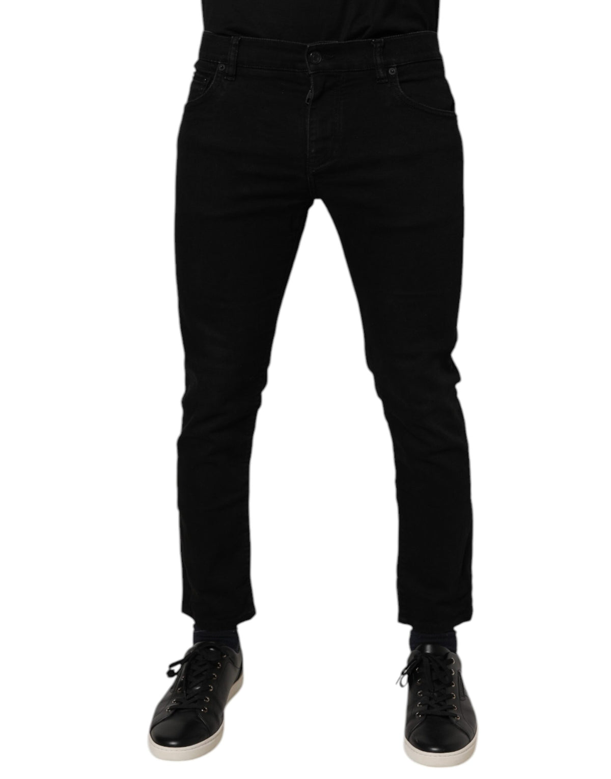 Jean slim en coton noir extensible pour homme de Dolce &amp; Gabbana