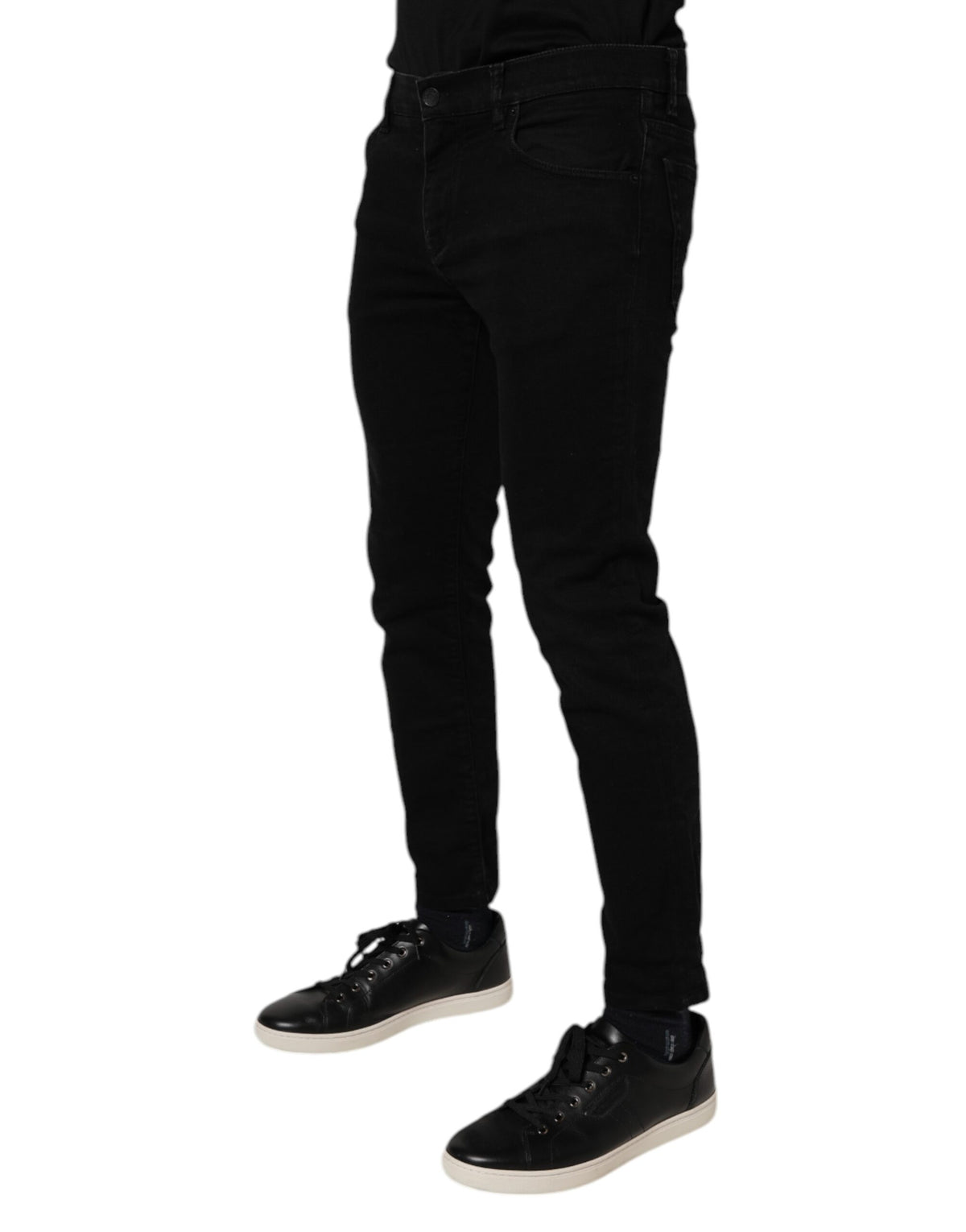 Jean slim en coton noir extensible pour homme de Dolce &amp; Gabbana
