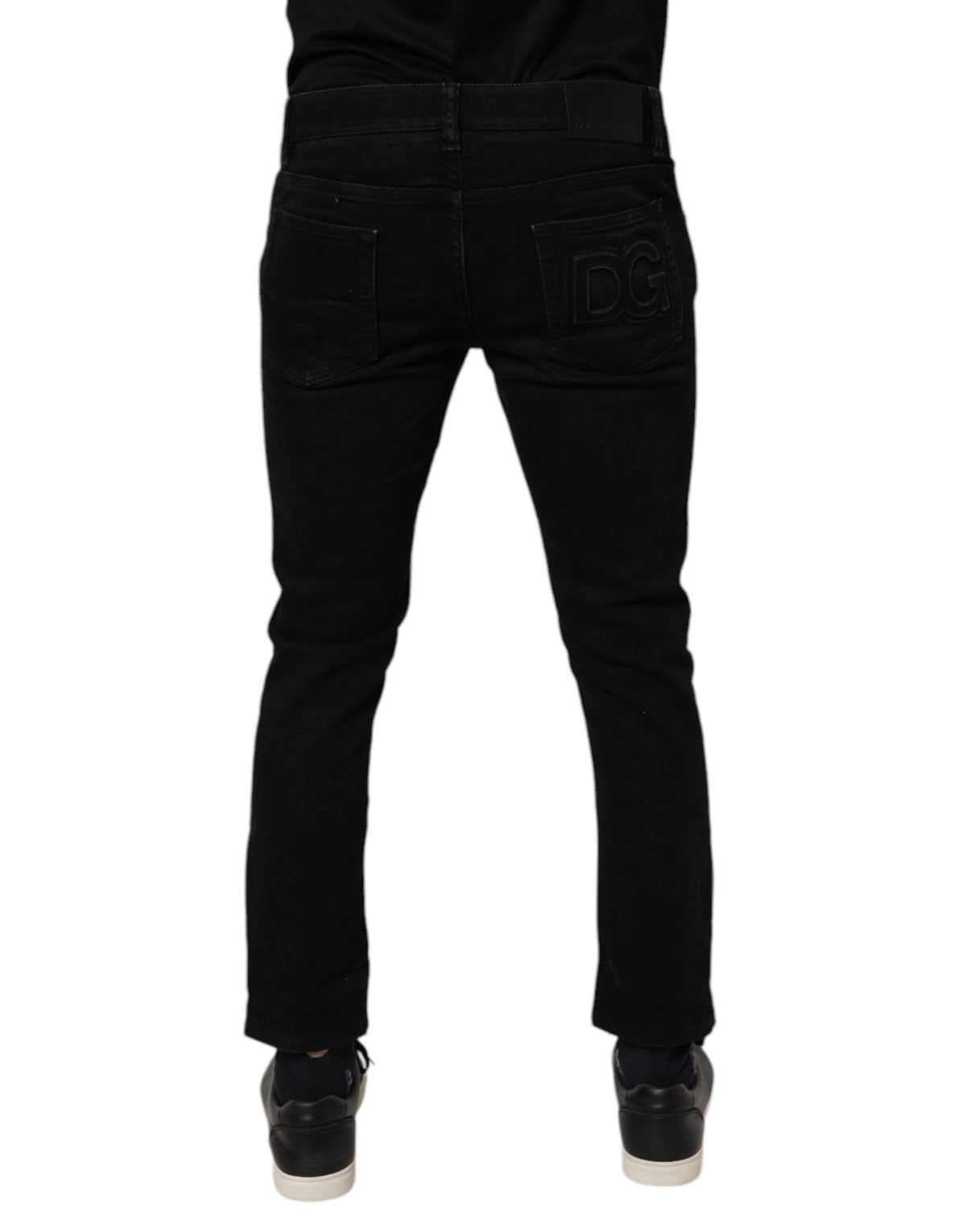 Jean slim en coton noir extensible pour homme de Dolce &amp; Gabbana