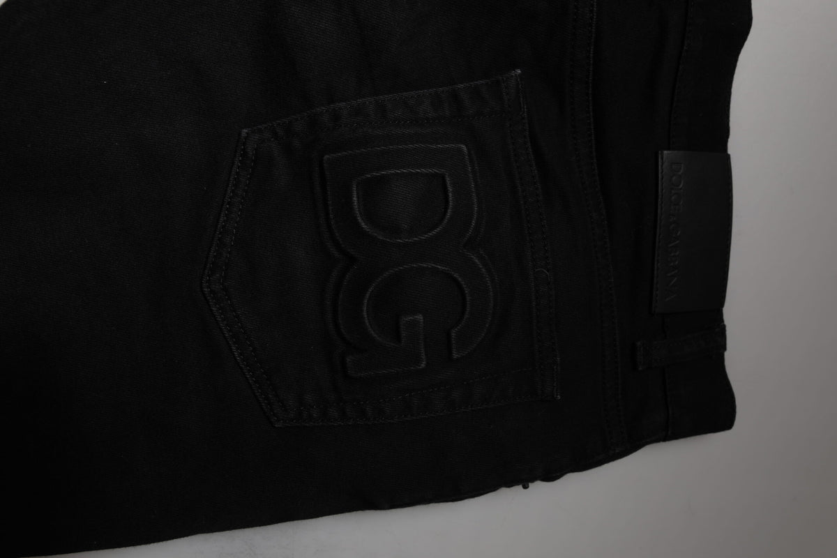 Jean slim en coton noir extensible pour homme de Dolce &amp; Gabbana