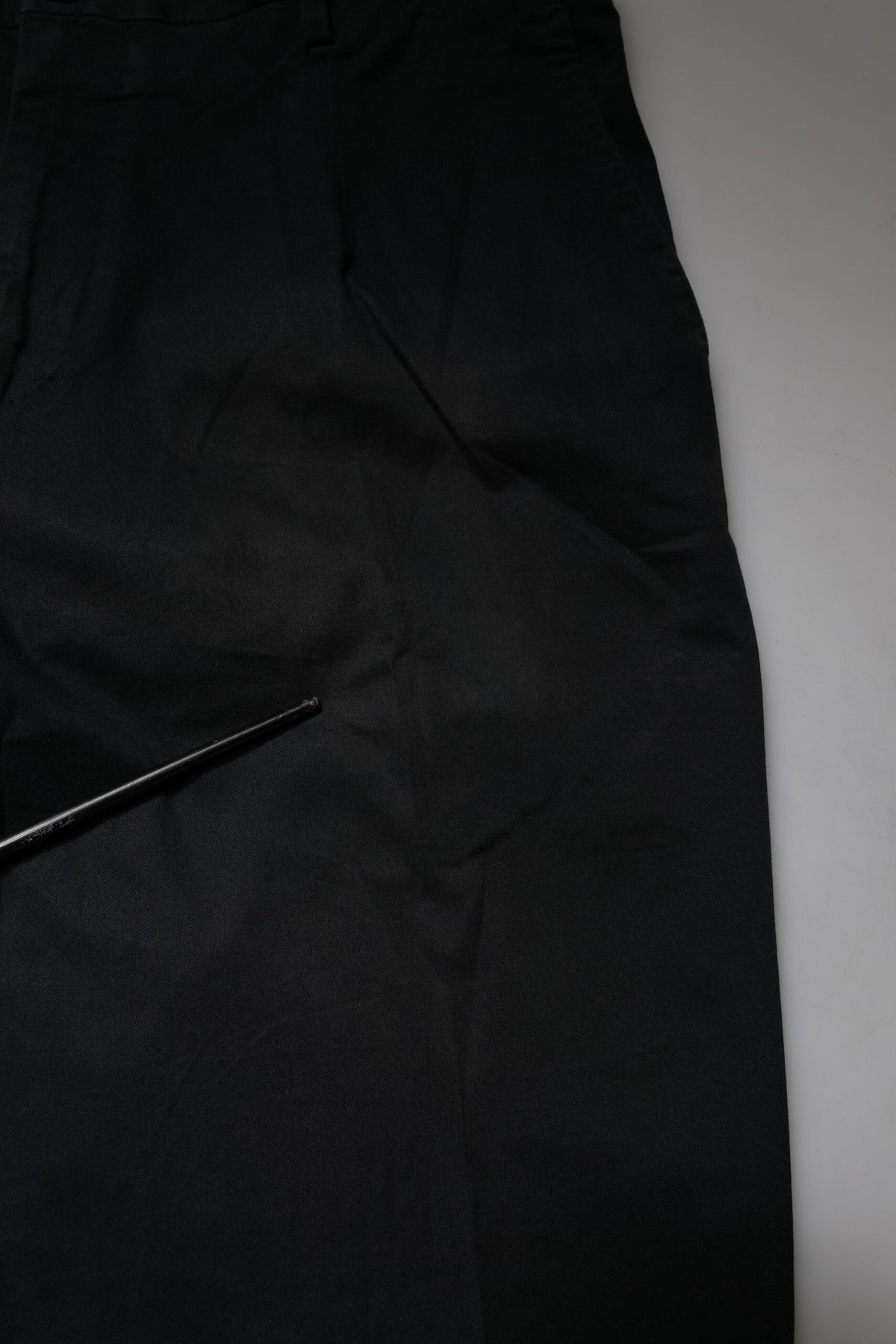 Pantalon tailleur noir en coton extensible et ajusté Dolce &amp; Gabbana