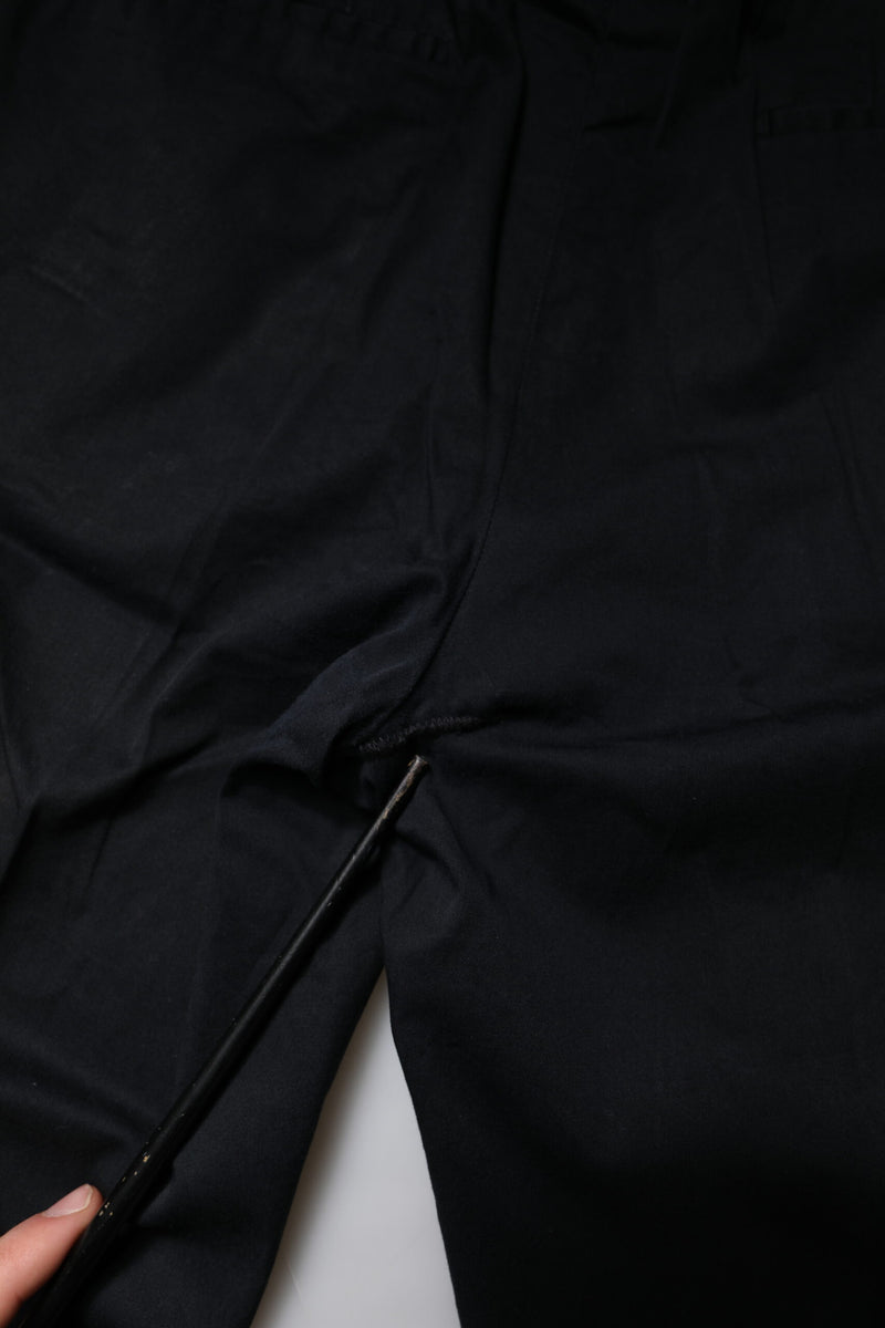 Dolce &amp; Gabbana zwarte, strakke, rekbare broek van katoen voor formele gelegenheden.