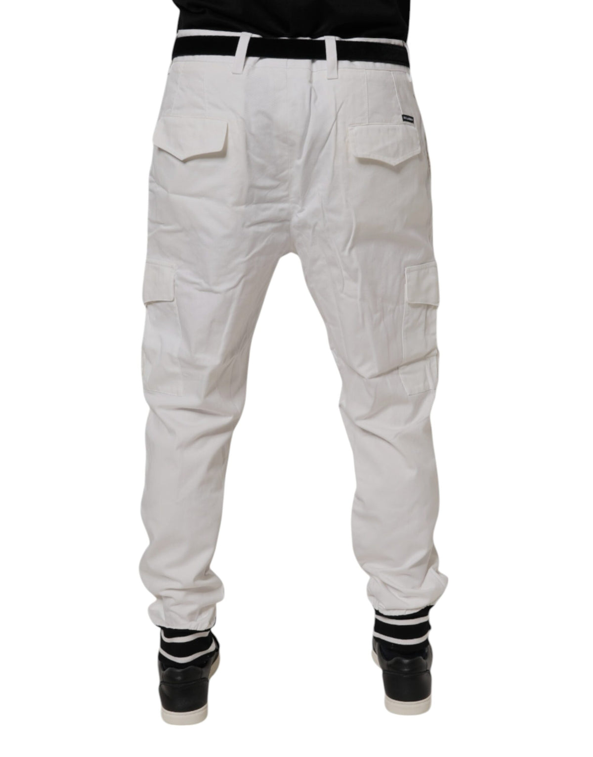 Pantalon cargo skinny en coton blanc Dolce &amp; Gabbana
