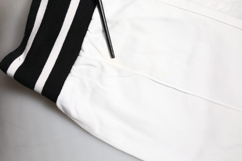 Dolce &amp; Gabbana witte katoenen cargo joggingbroek, smalle pasvorm.