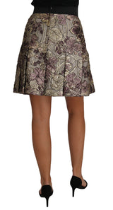 Jupe trapèze à imprimé floral en jacquard de Dolce &amp; Gabbana