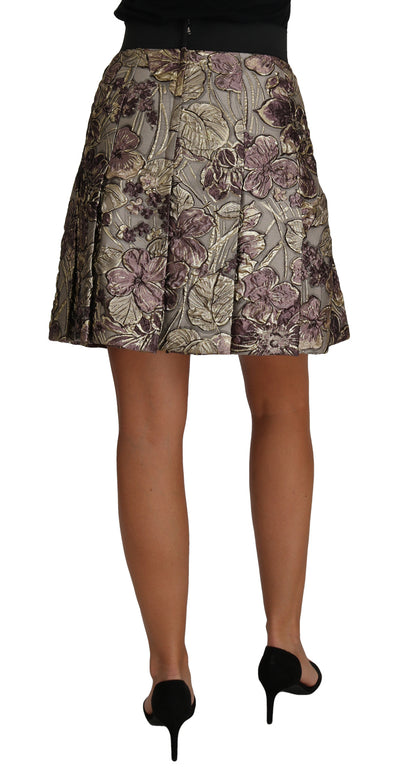 Jupe trapèze à imprimé floral en jacquard de Dolce & Gabbana