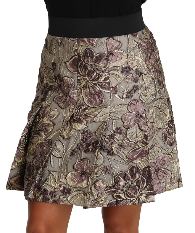 Jupe trapèze à imprimé floral en jacquard de Dolce &amp; Gabbana