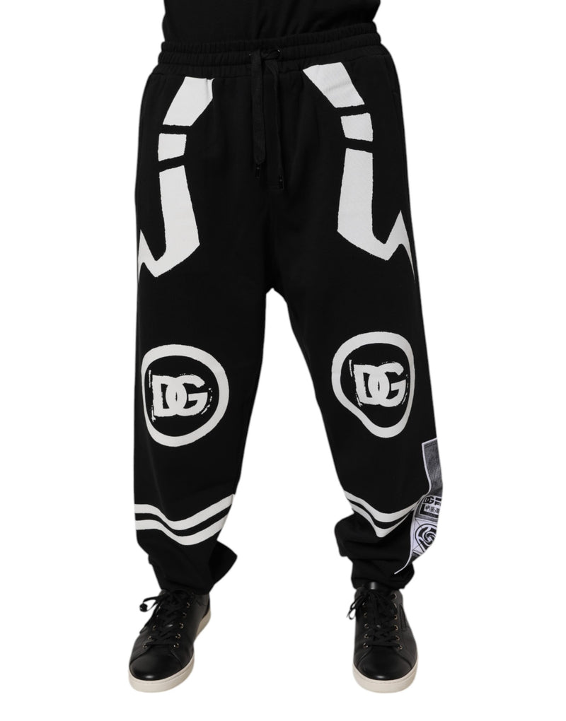 Dolce &amp; Gabbana zwarte katoenen joggingbroek met logo