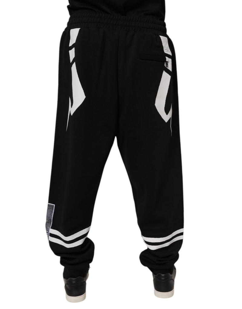 Dolce &amp; Gabbana zwarte katoenen joggingbroek met logo