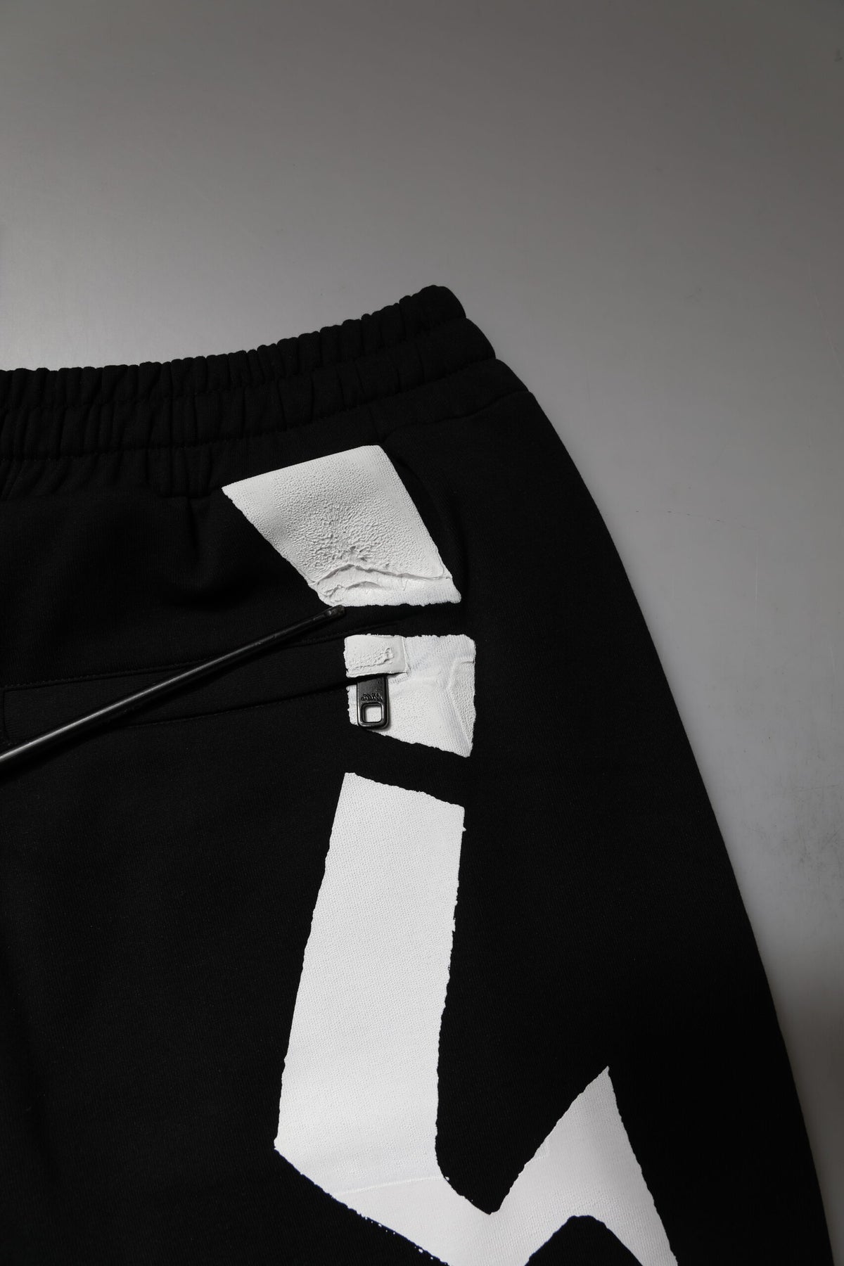 Pantalon de jogging en coton noir avec logo Dolce &amp; Gabbana