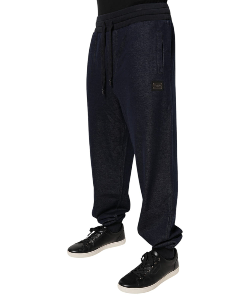 Dolce &amp; Gabbana Zwarte Jacquard Joggingbroek Heren Sweatpants Broek