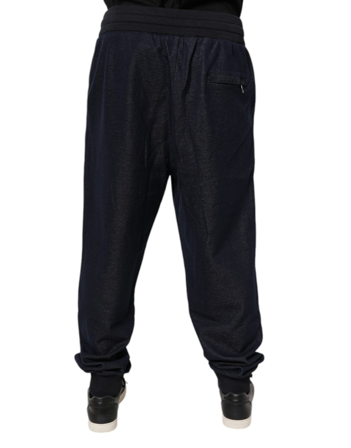 Pantalon de survêtement jogging en jacquard noir Dolce &amp; Gabbana pour homme