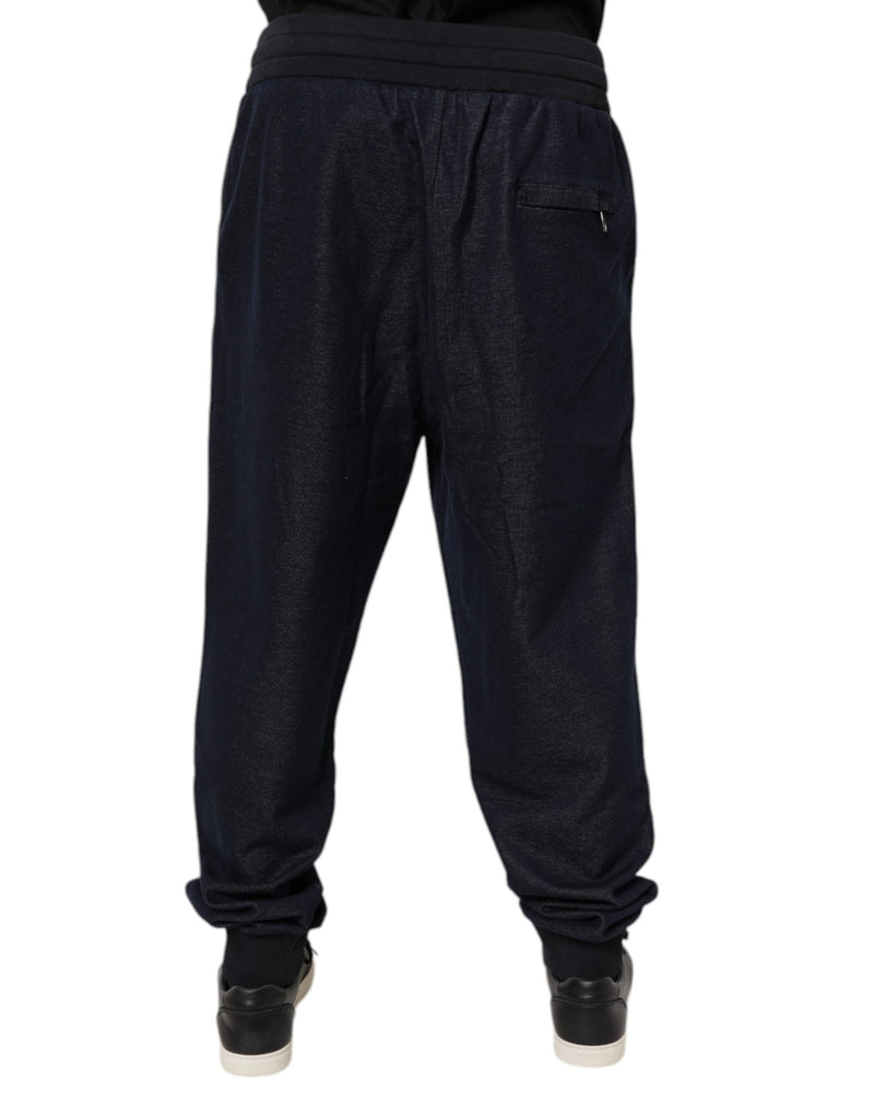 Dolce &amp; Gabbana Zwarte Jacquard Joggingbroek Heren Sweatpants Broek