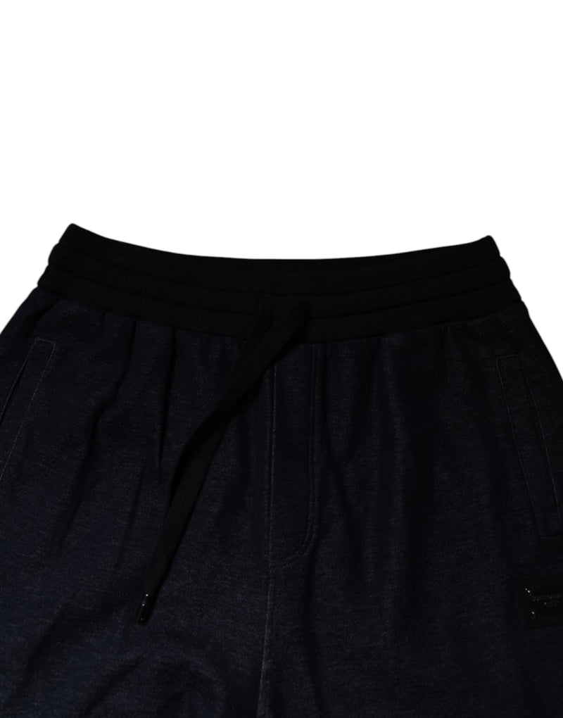Dolce &amp; Gabbana Zwarte Jacquard Joggingbroek Heren Sweatpants Broek