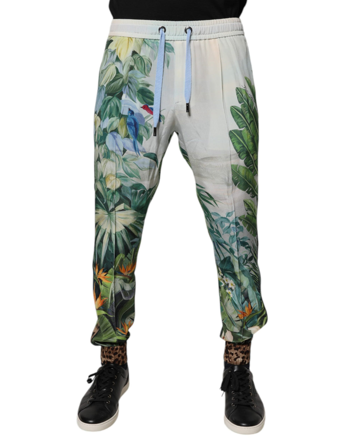 Pantalon de jogging multicolore à motifs tropicaux Dolce &amp; Gabbana