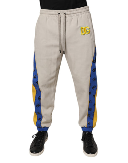 Dolce & Gabbana Multicolor Cotton DG Jogger Sweatpants Pants