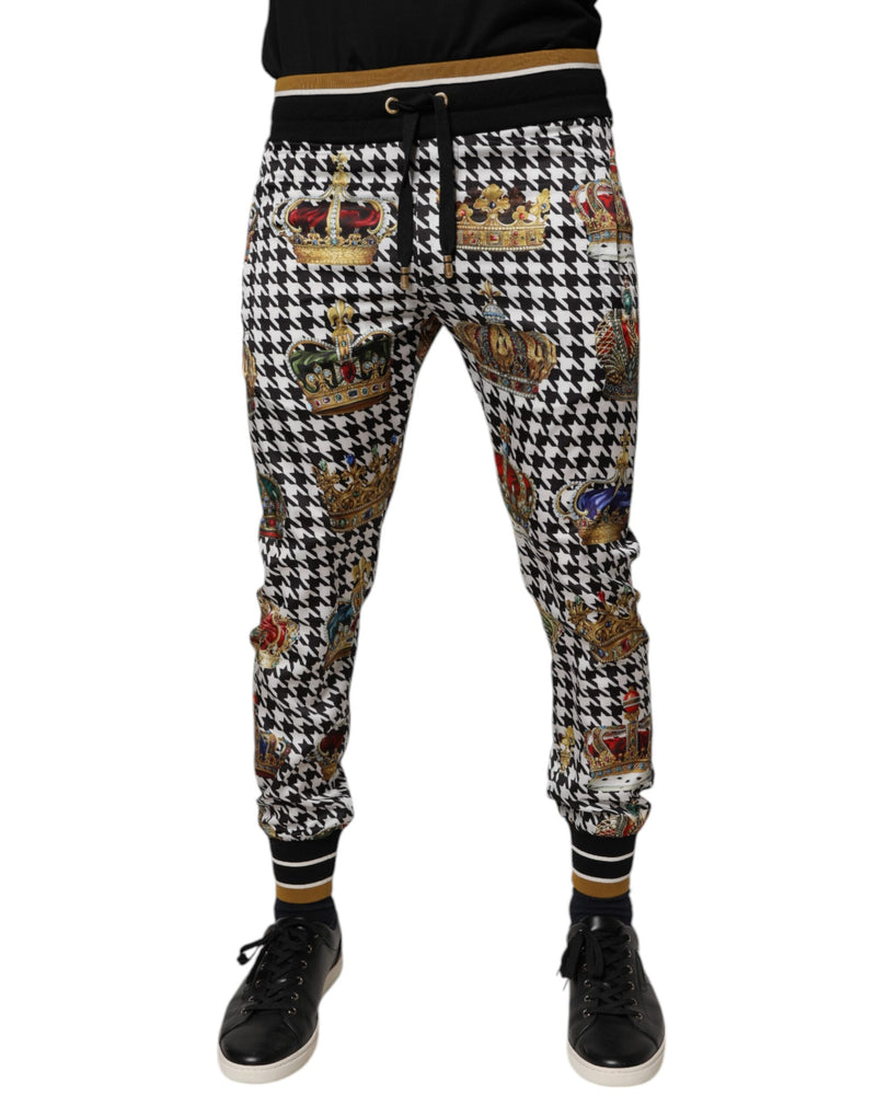 Dolce &amp; Gabbana multicolor speldijspant broek voor heren met kroonmotief