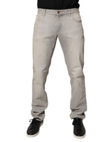 Jeans skinny en coton gris clair Dolce &amp; Gabbana