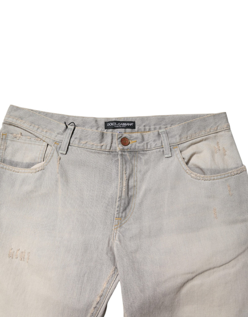 Dolce &amp; Gabbana lichtgrijze katoenen skinny jeans