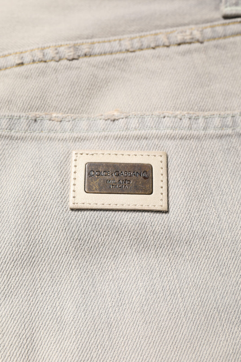 Dolce &amp; Gabbana lichtgrijze katoenen skinny jeans