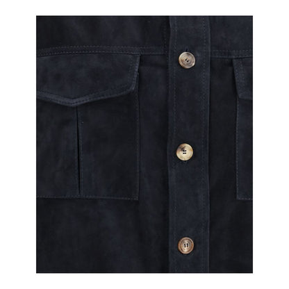 Veste en cuir de daim Brunello Cucinelli