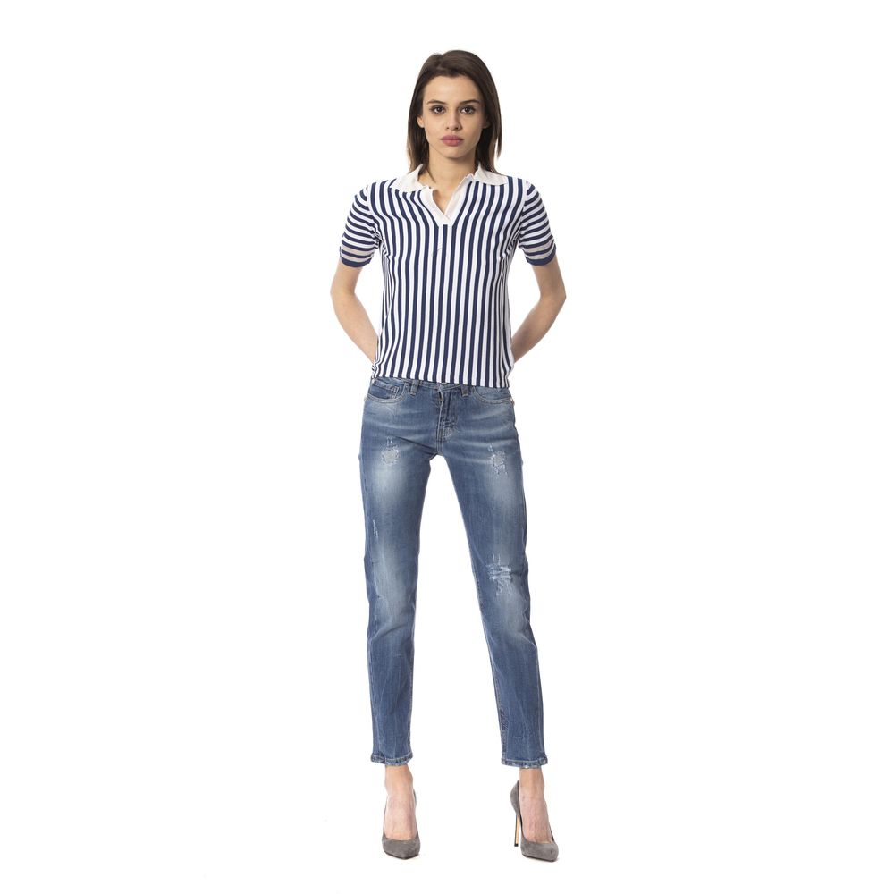 Frankie Morello Jeans Slim Fit Femme - Bleu