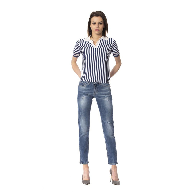 Frankie Morello Blue Slim Fit Jeans for Women