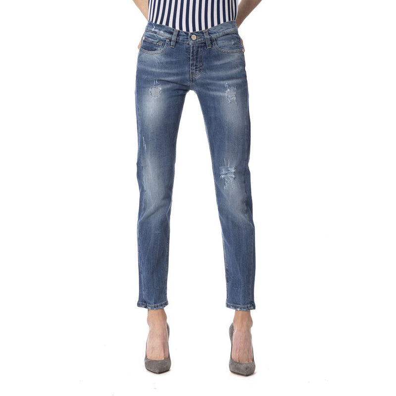 Frankie Morello Blue Slim Fit Jeans for Women
