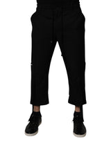 Pantalon court noir en polyester pour homme de Dolce &amp; Gabbana