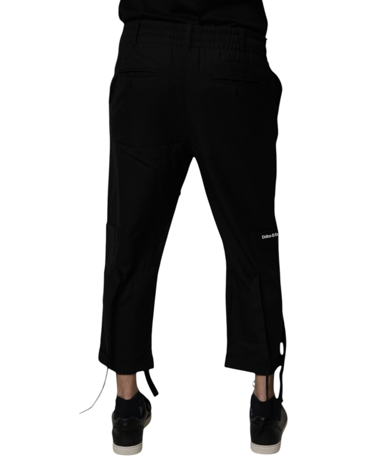 Pantalon court noir en polyester pour homme de Dolce &amp; Gabbana