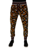 Pantalon de jogging en sweat à logo et monogramme multicolore Dolce &amp; Gabbana