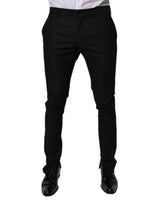 Pantalon tailleur slim noir en laine vierge pour homme Dolce &amp; Gabbana
