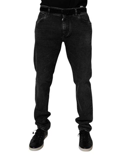 Jeans skinny en coton stretch noir pour homme de Dolce & Gabbana