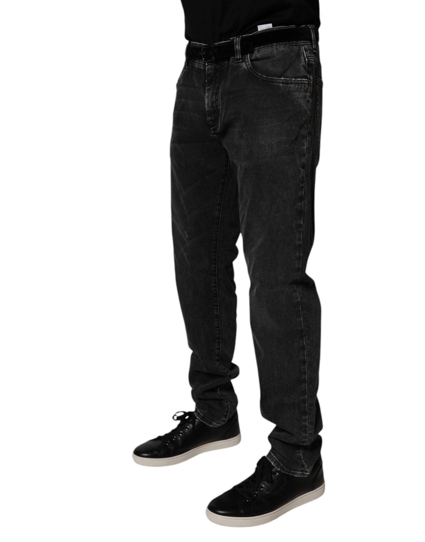 Jeans skinny en coton stretch noir pour homme de Dolce & Gabbana