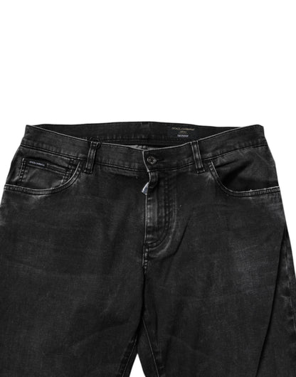 Jeans skinny en coton stretch noir pour homme de Dolce & Gabbana