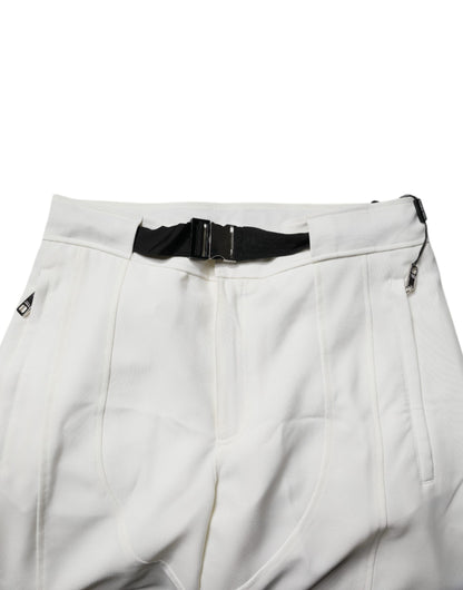 Pantalon large blanc taille mi-hauteur Dolce &amp; Gabbana