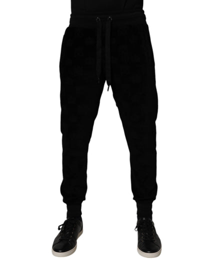 Dolce & Gabbana Black Cotton Jogger Men Sweatpants Pants