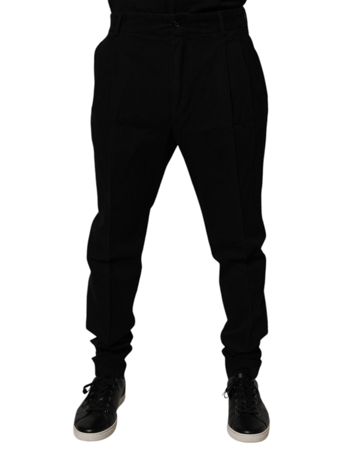 Pantalon skinny en coton extensible noir Dolce &amp; Gabbana