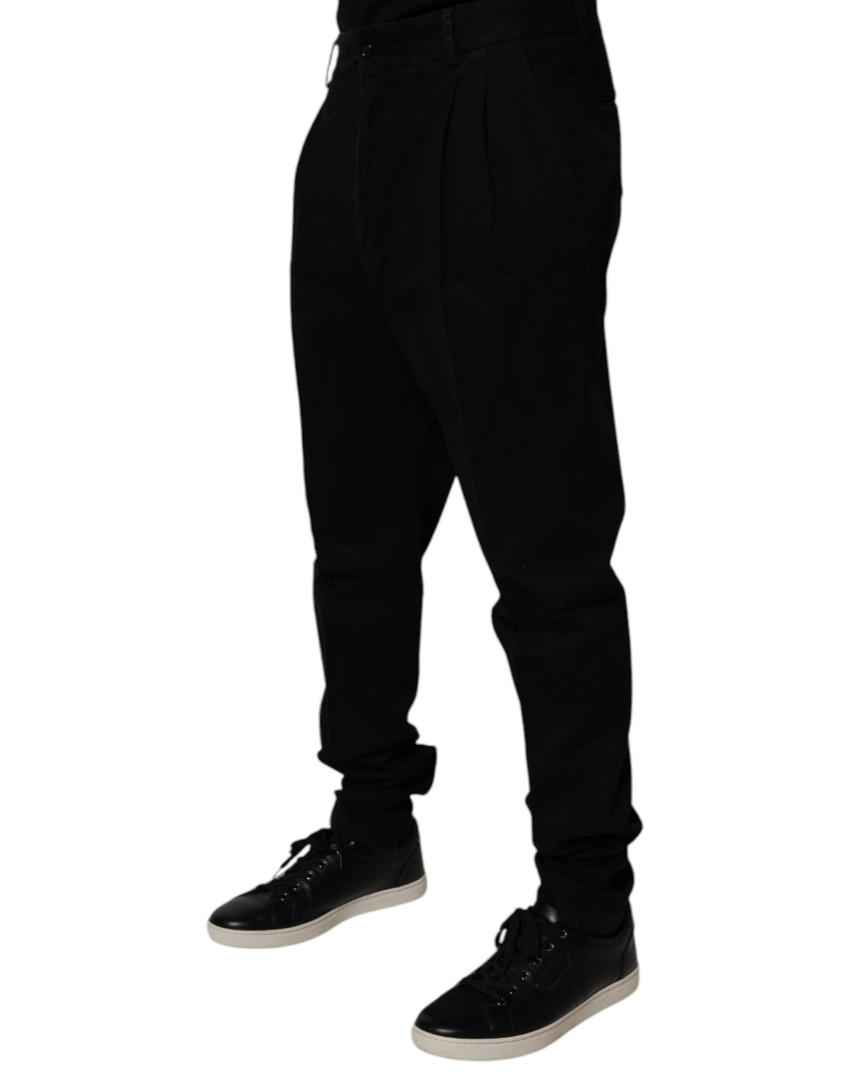 Pantalon skinny en coton extensible noir Dolce &amp; Gabbana