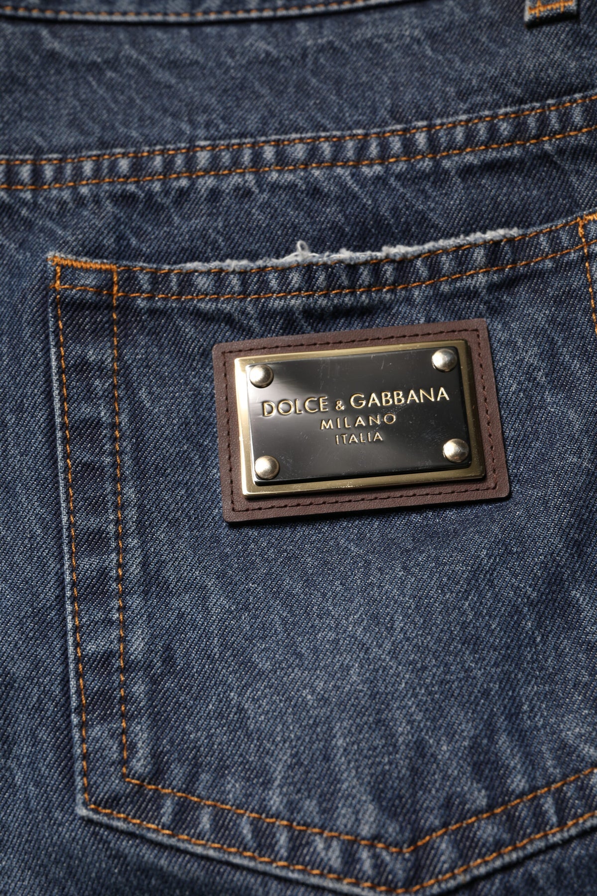 Jeans en jean pour homme Dolce &amp; Gabbana, beige, bleu, floral, coton.