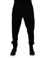 Pantalon de jogging en coton mélangé noir Dolce &amp; Gabbana