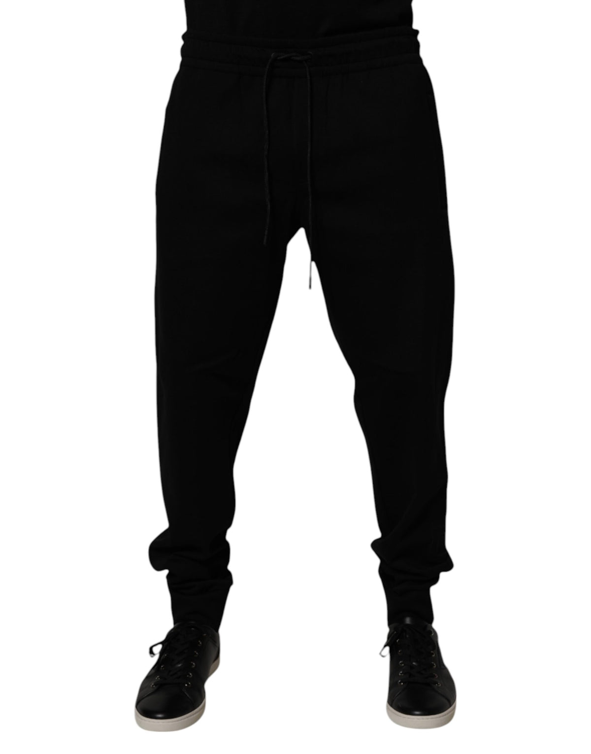 Pantalon de jogging en coton mélangé noir Dolce &amp; Gabbana