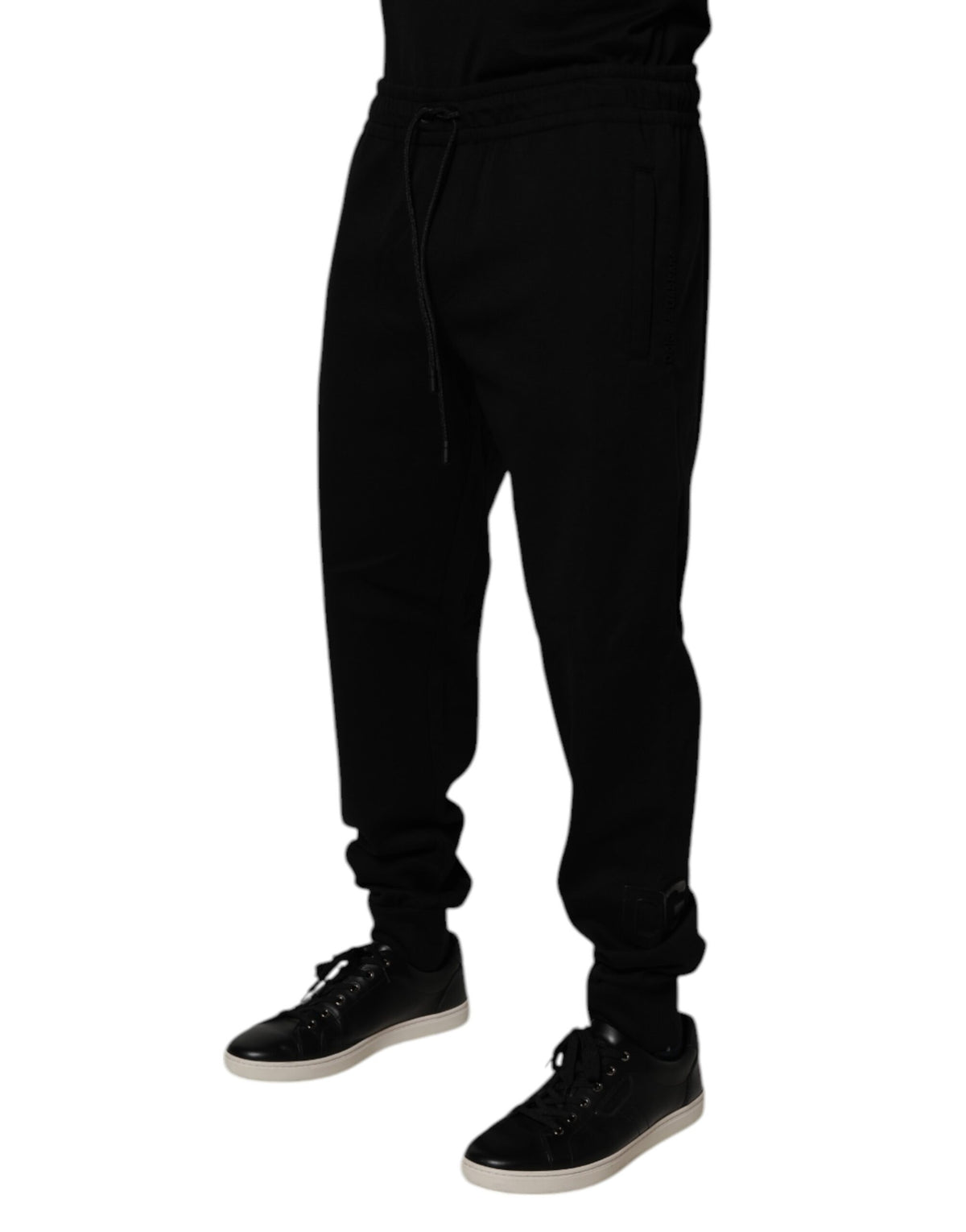 Pantalon de jogging en coton mélangé noir Dolce &amp; Gabbana